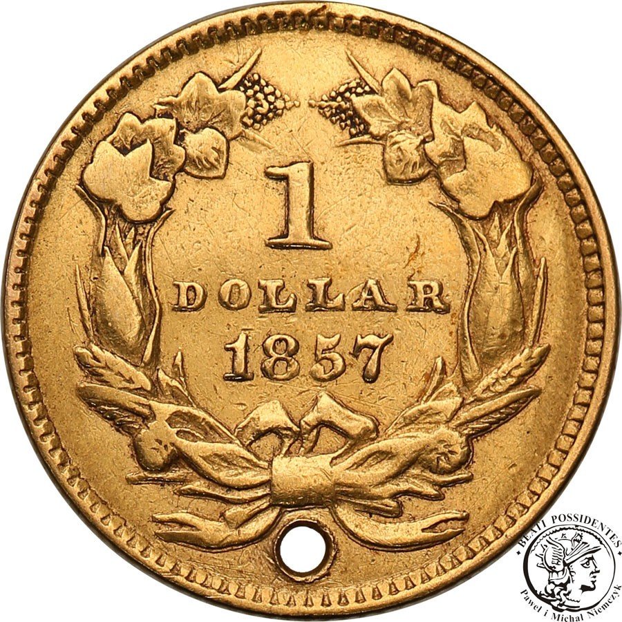USA 1 dolar 1857 typ III st.4